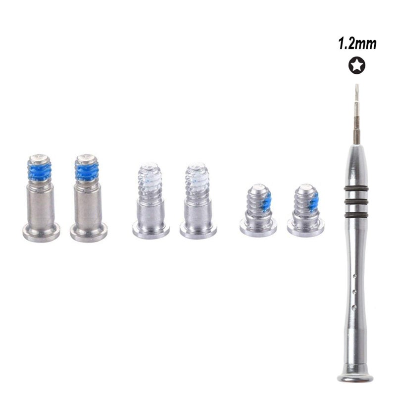 Bfenown Replacement 6pcs/Set Bottom case Screws + 5 Point Pentalobe Screwdriver for MacBook Pro Retina 13 A1708 EMC 2978 EMC 3164 2016-17, A2159 A2289 EMC 3301 EMC 3456 2020, A2338 M1 EMC 3578 2020 (Silver) - Image 2
